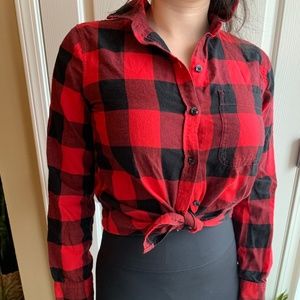 Soft Red and Black Flannel